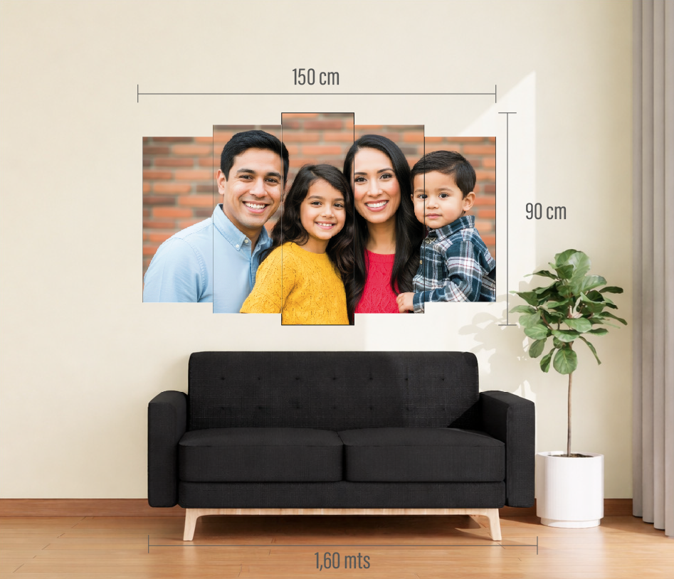 Cuadro 5 piezas 100x100