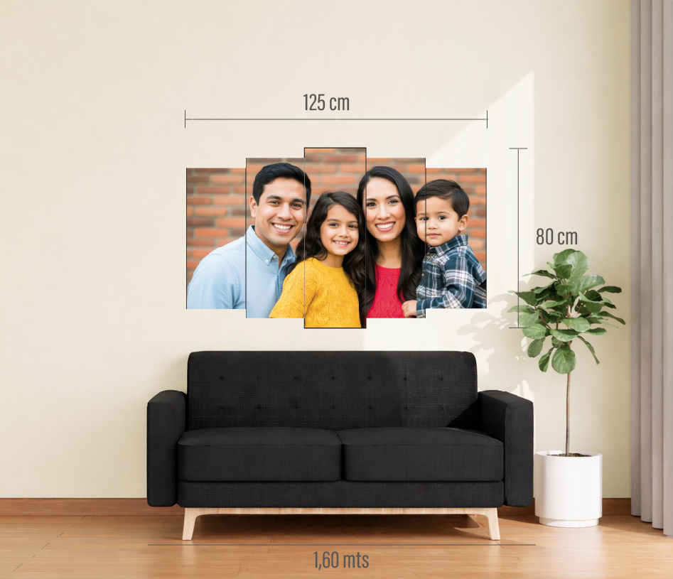 Cuadro 5 piezas 100x100